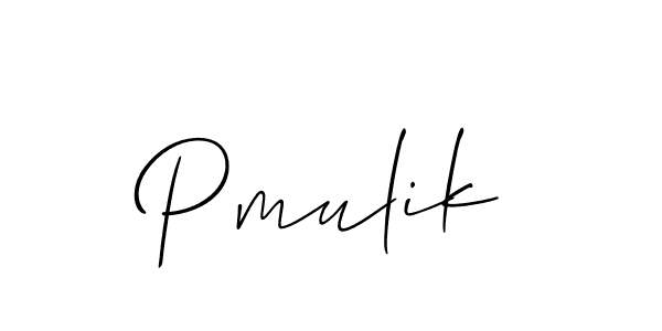 Use a signature maker to create a handwritten signature online. With this signature software, you can design (Allison_Script) your own signature for name Pmulik. Pmulik signature style 2 images and pictures png