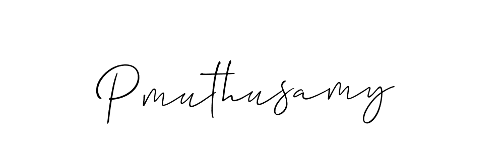 Make a beautiful signature design for name Pmuthusamy. With this signature (Allison_Script) style, you can create a handwritten signature for free. Pmuthusamy signature style 2 images and pictures png