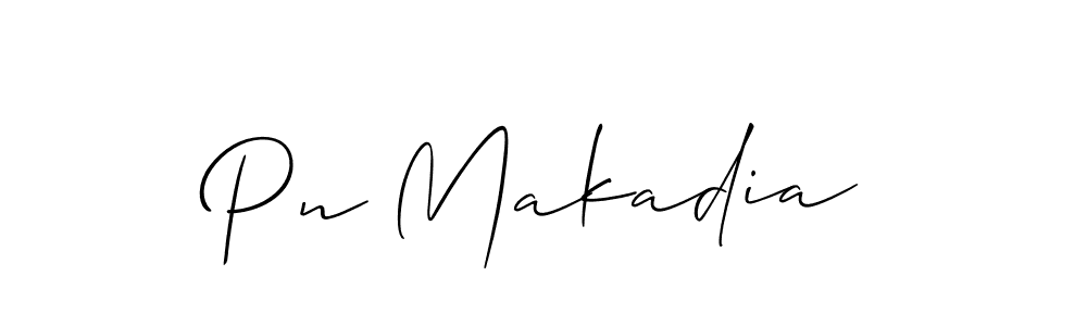 How to Draw Pn Makadia signature style? Allison_Script is a latest design signature styles for name Pn Makadia. Pn Makadia signature style 2 images and pictures png