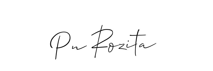 Use a signature maker to create a handwritten signature online. With this signature software, you can design (Allison_Script) your own signature for name Pn Rozita. Pn Rozita signature style 2 images and pictures png