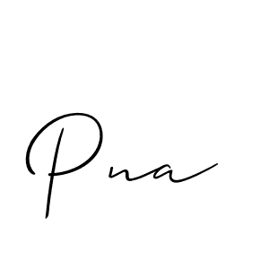 How to make Pna signature? Allison_Script is a professional autograph style. Create handwritten signature for Pna name. Pna signature style 2 images and pictures png