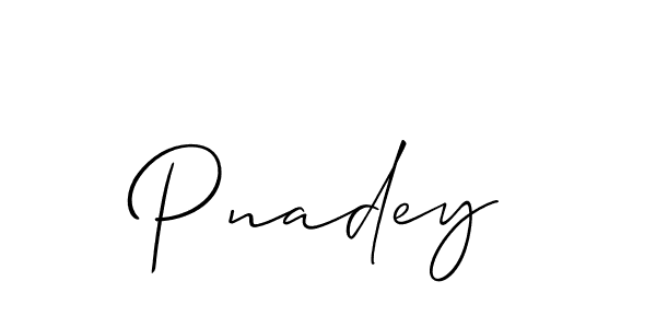 Use a signature maker to create a handwritten signature online. With this signature software, you can design (Allison_Script) your own signature for name Pnadey. Pnadey signature style 2 images and pictures png