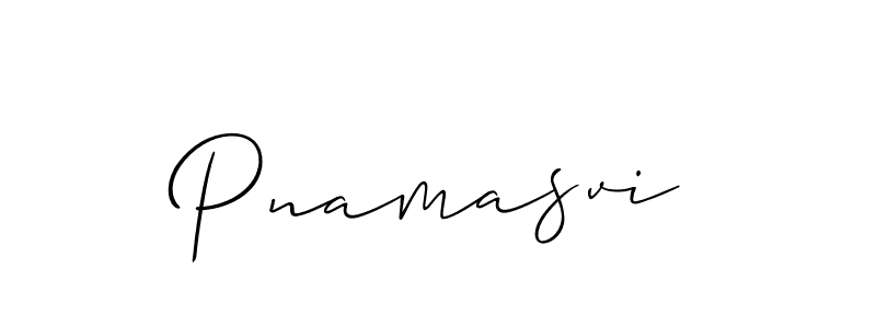 Create a beautiful signature design for name Pnamasvi. With this signature (Allison_Script) fonts, you can make a handwritten signature for free. Pnamasvi signature style 2 images and pictures png