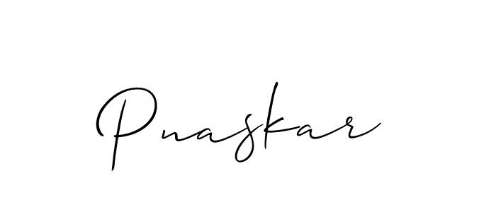 How to make Pnaskar signature? Allison_Script is a professional autograph style. Create handwritten signature for Pnaskar name. Pnaskar signature style 2 images and pictures png