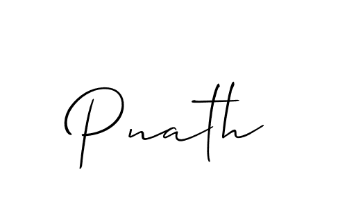 Allison_Script is a professional signature style that is perfect for those who want to add a touch of class to their signature. It is also a great choice for those who want to make their signature more unique. Get Pnath name to fancy signature for free. Pnath signature style 2 images and pictures png