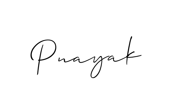 How to make Pnayak name signature. Use Allison_Script style for creating short signs online. This is the latest handwritten sign. Pnayak signature style 2 images and pictures png