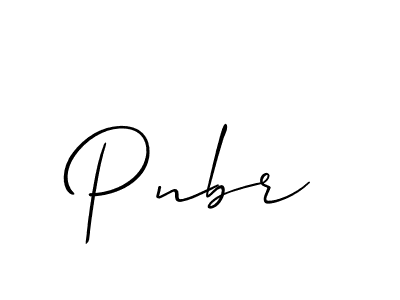 The best way (Allison_Script) to make a short signature is to pick only two or three words in your name. The name Pnbr include a total of six letters. For converting this name. Pnbr signature style 2 images and pictures png