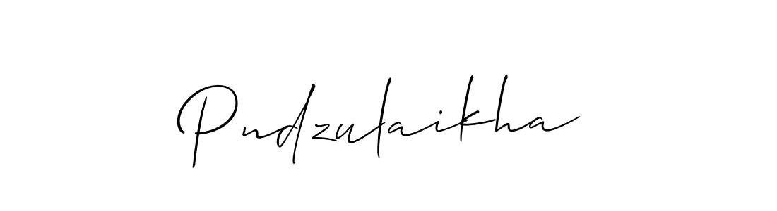 Design your own signature with our free online signature maker. With this signature software, you can create a handwritten (Allison_Script) signature for name Pndzulaikha. Pndzulaikha signature style 2 images and pictures png