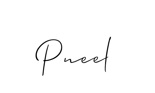 Also You can easily find your signature by using the search form. We will create Pneel name handwritten signature images for you free of cost using Allison_Script sign style. Pneel signature style 2 images and pictures png