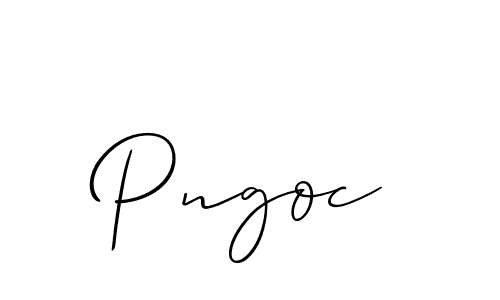 Create a beautiful signature design for name Pngoc. With this signature (Allison_Script) fonts, you can make a handwritten signature for free. Pngoc signature style 2 images and pictures png