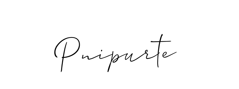 Make a beautiful signature design for name Pnipurte. With this signature (Allison_Script) style, you can create a handwritten signature for free. Pnipurte signature style 2 images and pictures png