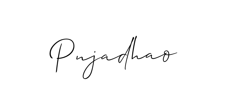 Create a beautiful signature design for name Pnjadhao. With this signature (Allison_Script) fonts, you can make a handwritten signature for free. Pnjadhao signature style 2 images and pictures png