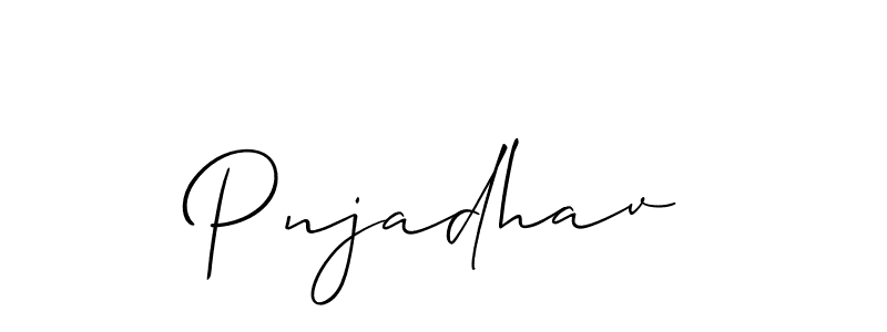 You should practise on your own different ways (Allison_Script) to write your name (Pnjadhav) in signature. don't let someone else do it for you. Pnjadhav signature style 2 images and pictures png