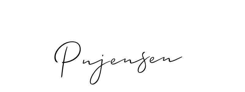 How to Draw Pnjensen signature style? Allison_Script is a latest design signature styles for name Pnjensen. Pnjensen signature style 2 images and pictures png