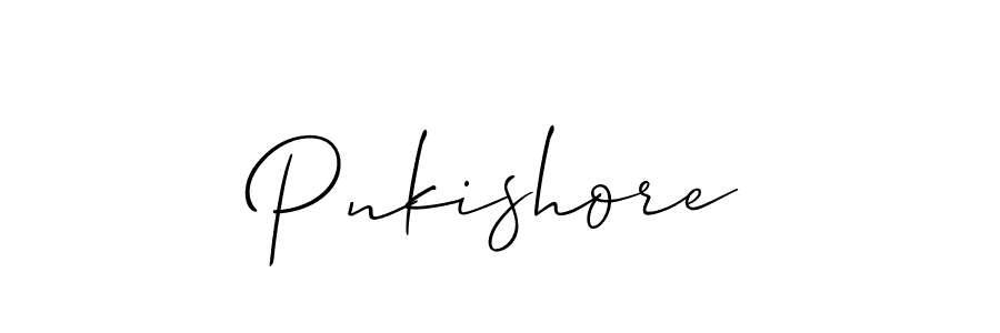 if you are searching for the best signature style for your name Pnkishore. so please give up your signature search. here we have designed multiple signature styles  using Allison_Script. Pnkishore signature style 2 images and pictures png