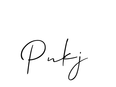 You should practise on your own different ways (Allison_Script) to write your name (Pnkj) in signature. don't let someone else do it for you. Pnkj signature style 2 images and pictures png