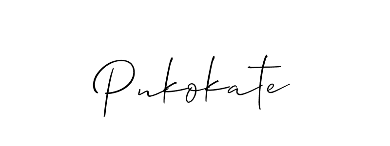 Pnkokate stylish signature style. Best Handwritten Sign (Allison_Script) for my name. Handwritten Signature Collection Ideas for my name Pnkokate. Pnkokate signature style 2 images and pictures png
