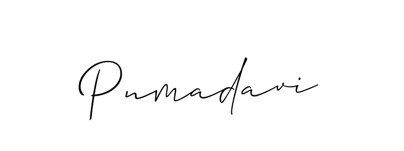 Make a beautiful signature design for name Pnmadavi. With this signature (Allison_Script) style, you can create a handwritten signature for free. Pnmadavi signature style 2 images and pictures png