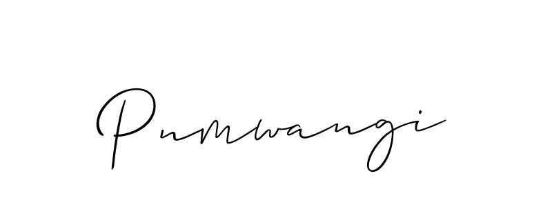 The best way (Allison_Script) to make a short signature is to pick only two or three words in your name. The name Pnmwangi include a total of six letters. For converting this name. Pnmwangi signature style 2 images and pictures png