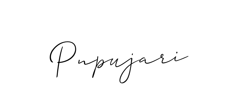 Also You can easily find your signature by using the search form. We will create Pnpujari name handwritten signature images for you free of cost using Allison_Script sign style. Pnpujari signature style 2 images and pictures png