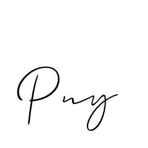 You should practise on your own different ways (Allison_Script) to write your name (Pny) in signature. don't let someone else do it for you. Pny signature style 2 images and pictures png