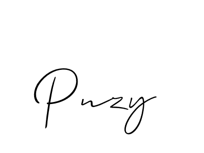 Allison_Script is a professional signature style that is perfect for those who want to add a touch of class to their signature. It is also a great choice for those who want to make their signature more unique. Get Pnzy name to fancy signature for free. Pnzy signature style 2 images and pictures png