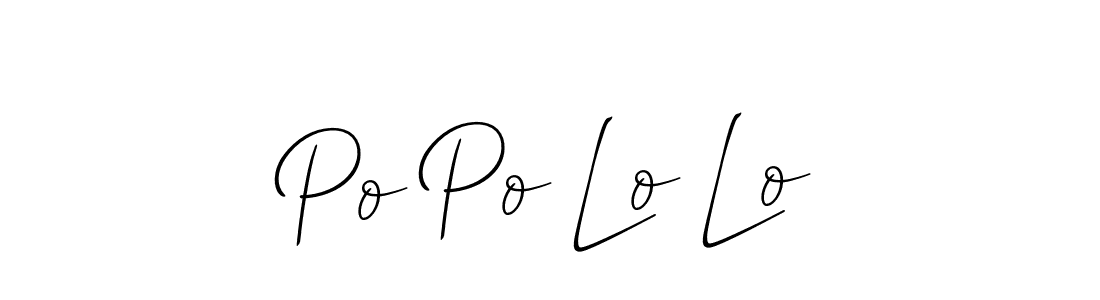 Use a signature maker to create a handwritten signature online. With this signature software, you can design (Allison_Script) your own signature for name Po Po Lo Lo. Po Po Lo Lo signature style 2 images and pictures png