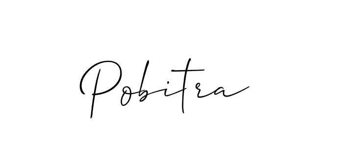 Make a beautiful signature design for name Pobitra. With this signature (Allison_Script) style, you can create a handwritten signature for free. Pobitra signature style 2 images and pictures png