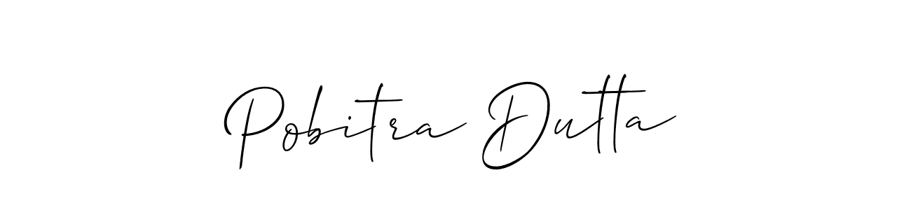 Create a beautiful signature design for name Pobitra Dutta. With this signature (Allison_Script) fonts, you can make a handwritten signature for free. Pobitra Dutta signature style 2 images and pictures png