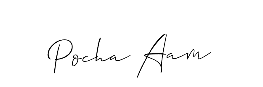 Best and Professional Signature Style for Pocha Aam. Allison_Script Best Signature Style Collection. Pocha Aam signature style 2 images and pictures png