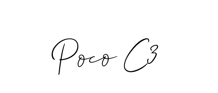 Also You can easily find your signature by using the search form. We will create Poco C3 name handwritten signature images for you free of cost using Allison_Script sign style. Poco C3 signature style 2 images and pictures png