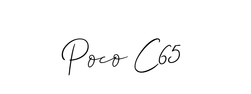 You should practise on your own different ways (Allison_Script) to write your name (Poco C65) in signature. don't let someone else do it for you. Poco C65 signature style 2 images and pictures png