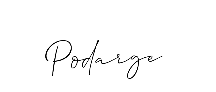 How to make Podarge name signature. Use Allison_Script style for creating short signs online. This is the latest handwritten sign. Podarge signature style 2 images and pictures png