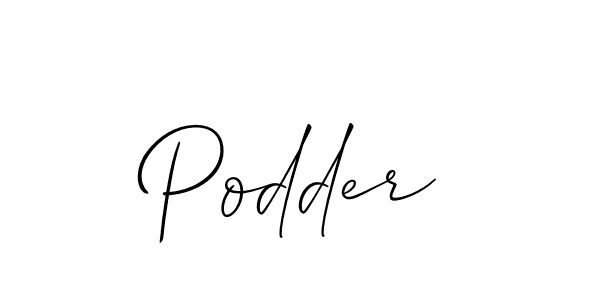 Make a beautiful signature design for name Podder. With this signature (Allison_Script) style, you can create a handwritten signature for free. Podder signature style 2 images and pictures png