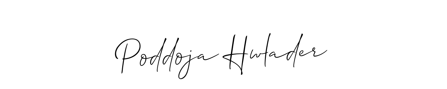 Make a beautiful signature design for name Poddoja Hwlader. With this signature (Allison_Script) style, you can create a handwritten signature for free. Poddoja Hwlader signature style 2 images and pictures png