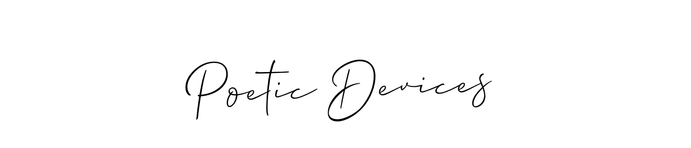 How to Draw Poetic Devices signature style? Allison_Script is a latest design signature styles for name Poetic Devices. Poetic Devices signature style 2 images and pictures png