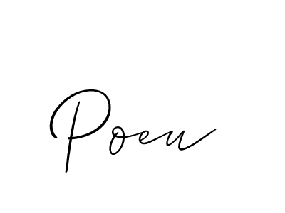 How to make Poeu signature? Allison_Script is a professional autograph style. Create handwritten signature for Poeu name. Poeu signature style 2 images and pictures png