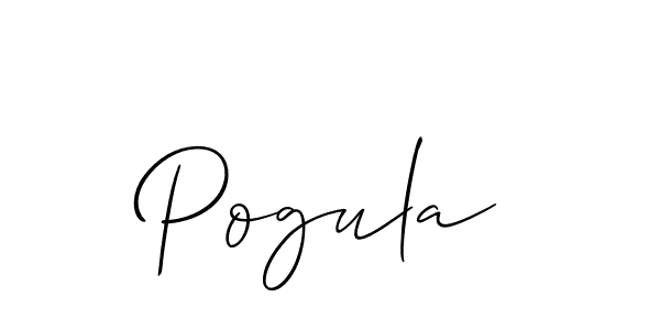 Also we have Pogula name is the best signature style. Create professional handwritten signature collection using Allison_Script autograph style. Pogula signature style 2 images and pictures png