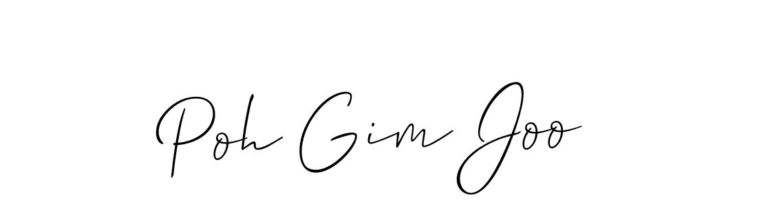 Also You can easily find your signature by using the search form. We will create Poh Gim Joo name handwritten signature images for you free of cost using Allison_Script sign style. Poh Gim Joo signature style 2 images and pictures png