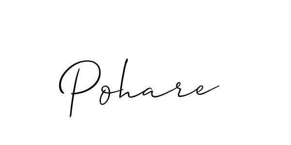 Use a signature maker to create a handwritten signature online. With this signature software, you can design (Allison_Script) your own signature for name Pohare. Pohare signature style 2 images and pictures png