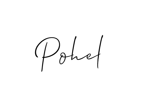 The best way (Allison_Script) to make a short signature is to pick only two or three words in your name. The name Pohel include a total of six letters. For converting this name. Pohel signature style 2 images and pictures png
