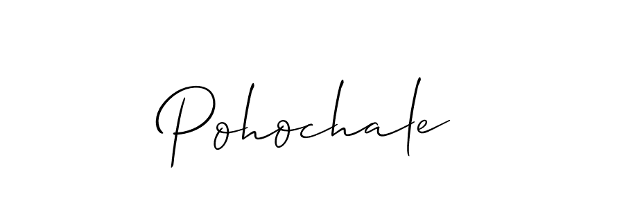 The best way (Allison_Script) to make a short signature is to pick only two or three words in your name. The name Pohochale include a total of six letters. For converting this name. Pohochale signature style 2 images and pictures png