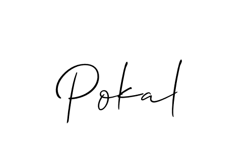 Design your own signature with our free online signature maker. With this signature software, you can create a handwritten (Allison_Script) signature for name Pokal. Pokal signature style 2 images and pictures png