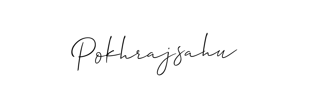 Create a beautiful signature design for name Pokhrajsahu. With this signature (Allison_Script) fonts, you can make a handwritten signature for free. Pokhrajsahu signature style 2 images and pictures png