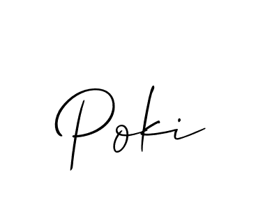 Also we have Poki name is the best signature style. Create professional handwritten signature collection using Allison_Script autograph style. Poki signature style 2 images and pictures png