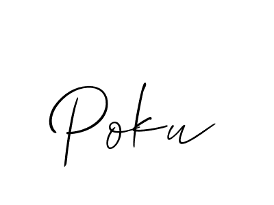 Also You can easily find your signature by using the search form. We will create Poku name handwritten signature images for you free of cost using Allison_Script sign style. Poku signature style 2 images and pictures png