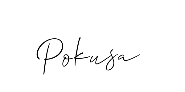 if you are searching for the best signature style for your name Pokusa. so please give up your signature search. here we have designed multiple signature styles  using Allison_Script. Pokusa signature style 2 images and pictures png