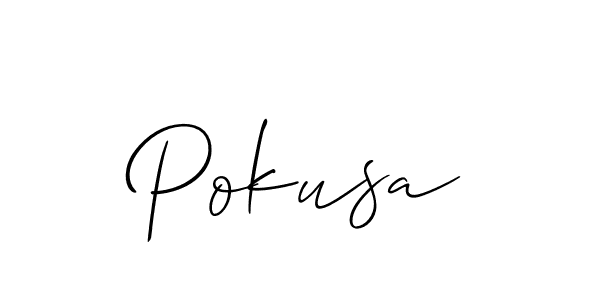 if you are searching for the best signature style for your name Pokusa. so please give up your signature search. here we have designed multiple signature styles  using Allison_Script. Pokusa signature style 2 images and pictures png