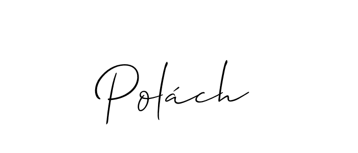 if you are searching for the best signature style for your name Polách. so please give up your signature search. here we have designed multiple signature styles  using Allison_Script. Polách signature style 2 images and pictures png