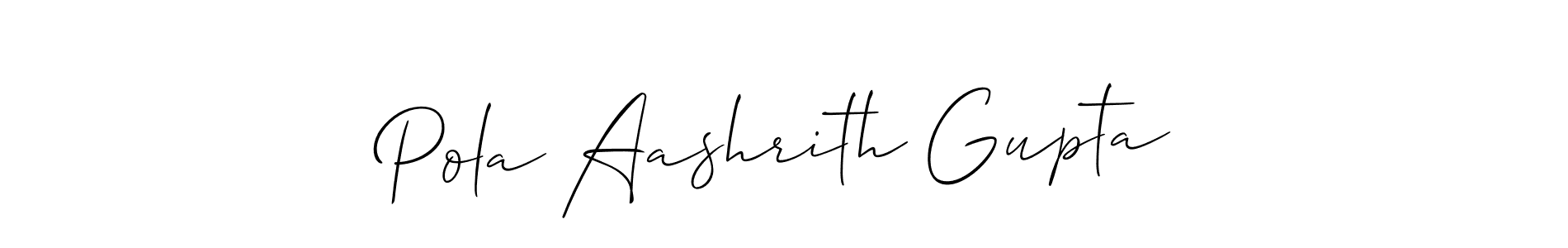 How to Draw Pola Aashrith Gupta signature style? Allison_Script is a latest design signature styles for name Pola Aashrith Gupta. Pola Aashrith Gupta signature style 2 images and pictures png